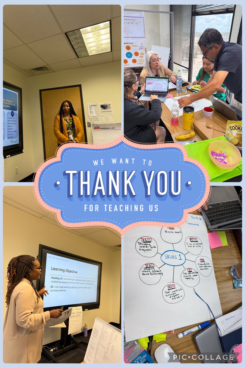 EarlyLearnWill's tweet image. Great day two of 1st Grade ELAR PD. Kudos to our presenters Mrs. Womack, Williams and Winkley.
#ReadingLanguageArts