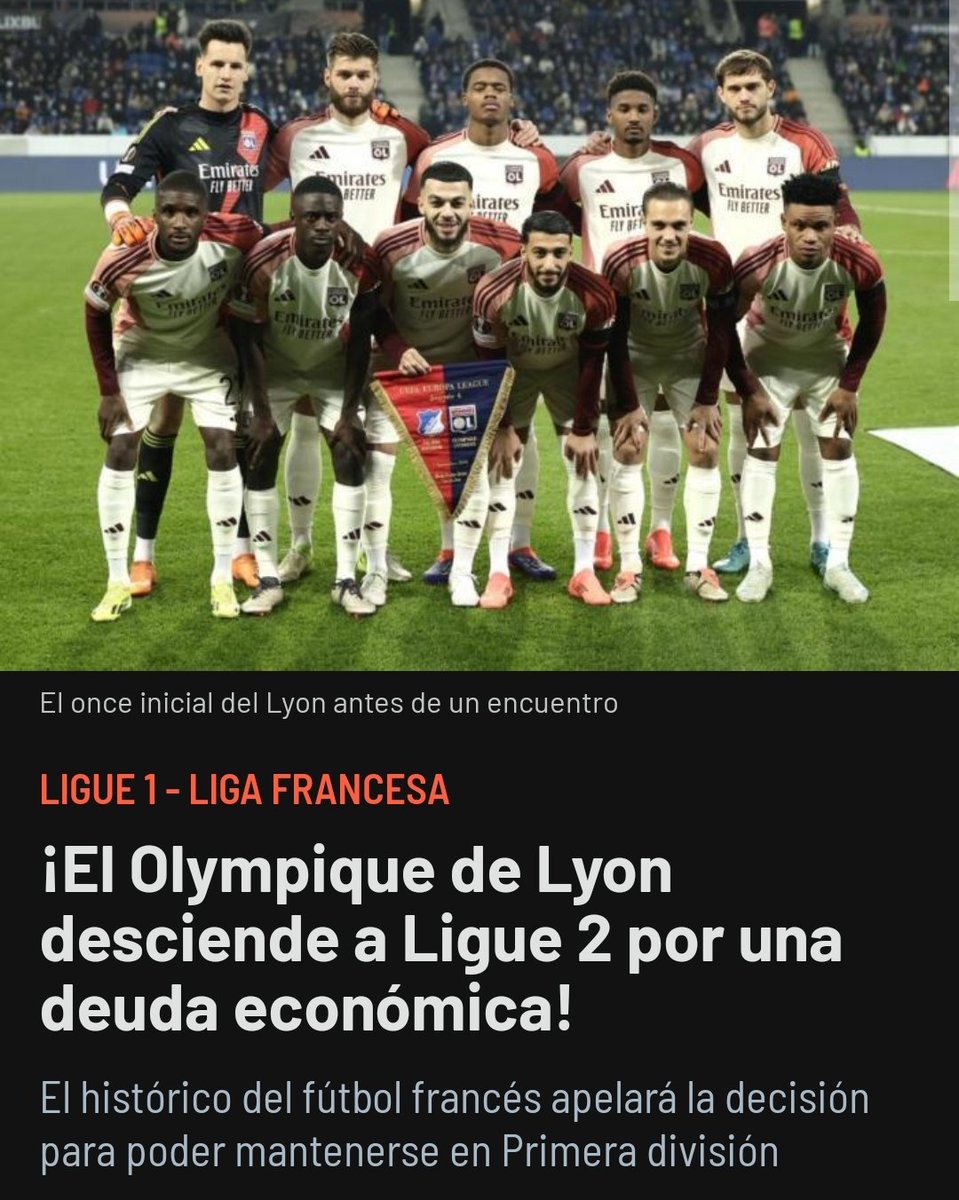 En #Francia el #OlympiqueLyonnais puede descender por temas financieros. En #España los piratas #culés utilizan palancas ficticias, fichan sin liquidez y tienen el favor de todo el mundo. #CorrupcionDeLaFederacion

#RCDE #LALIGAEASPORTS