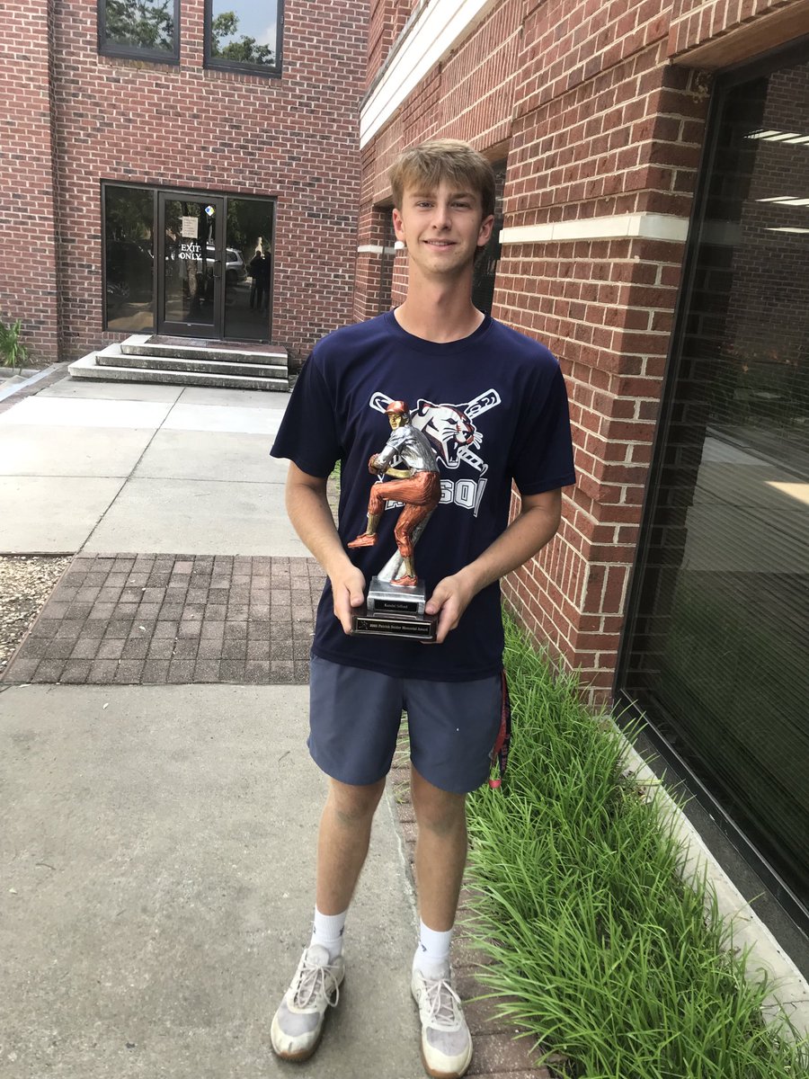 Carson rising senior Kendal Sifford with the Patrick Snider Memorial Award. RoCo Pitcher of the year. Thanks to Kendal for stopping by the Post. He’s pitching tonight for Rowan County Legion vs Concord. 7 pm first pitch at Newman Park.