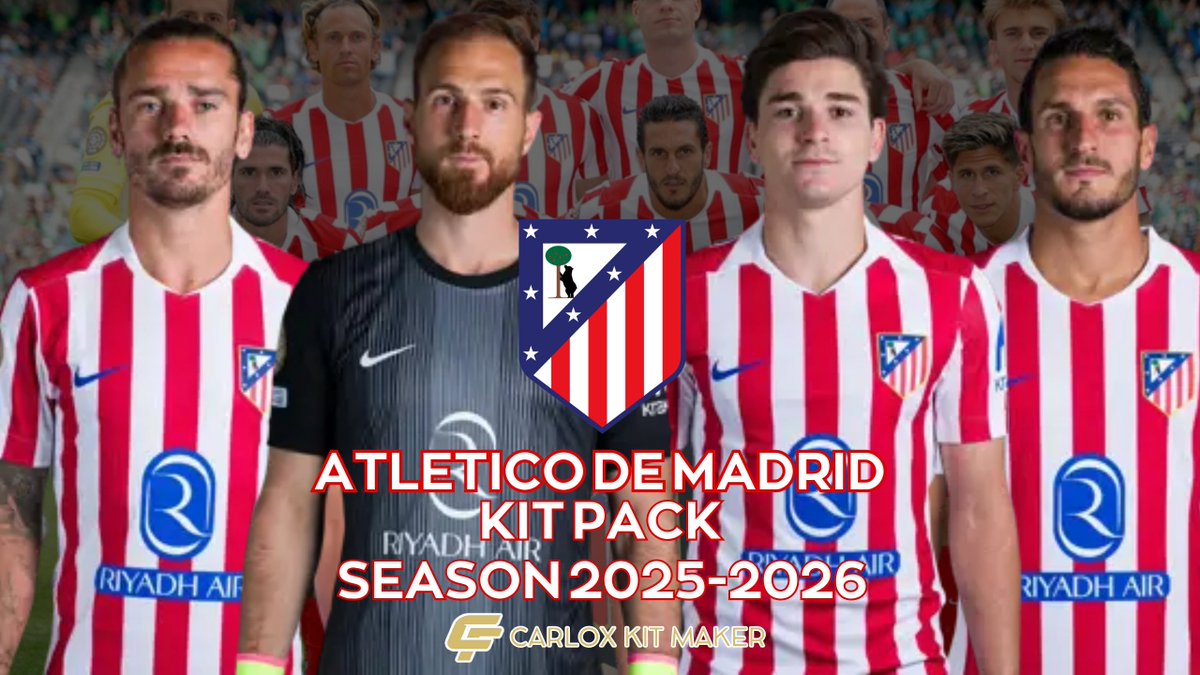 Carloxkitmaker's tweet photo. 🔴ATLETICO DE MADRID🔴
🔴KIT PACK SEASON 2025-2026🔴
✅LINK DE DESCARGA✅
https://t.co/eSShi8m67b
#PES2021 #AtleticoDeMadrid #Atleti #ATM2026
#PESKits #PES2021Kits #KitPack
#PESKitMaker #FootballDesign #WandaMetropolitano https://t.co/1B3X1zaOgD