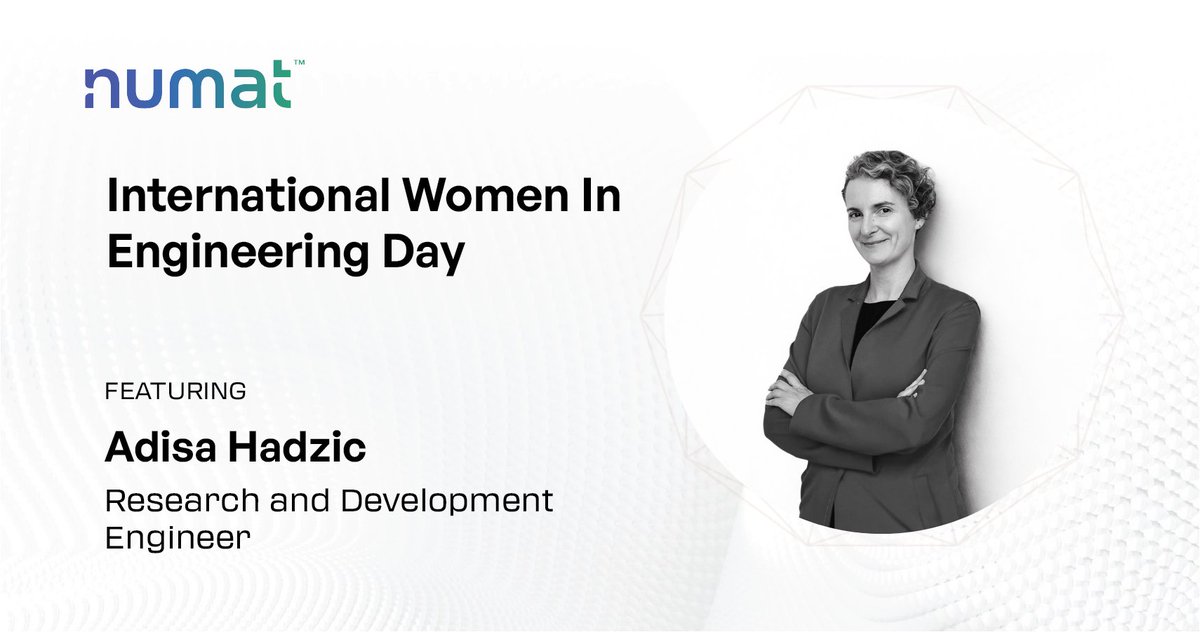 In celebration of International Women in Engineering Day #INWED25, we are pleased to highlight the experiences of Adisa Hadzic, a Research and Development Engineer at Numat, discussing her path in #engineering. Learn about her journey 👉 bit.ly/46b5mRH

#INWED #Numat