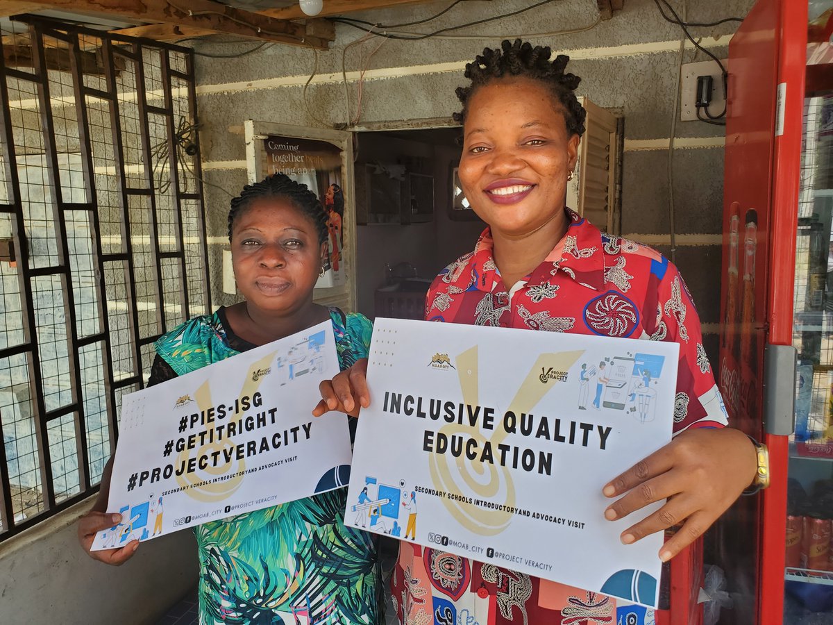 MOAB_City's tweet photo. Here's a quick peek at today's exciting outreach engagement. The visit was really inspiring.
🥳TODAY'S ADVOCACY @SuzzTenderlySchool, 📍Gwagwalada, Abuja, Nigeria.
#DAs #ProjectVeracity #getitright #PIEs-ISG #ImpactfulLiving #HOPEinView #SDGs #Educare #InclusiveEducation #PVJune25 https://t.co/nkdU4aa9Pw