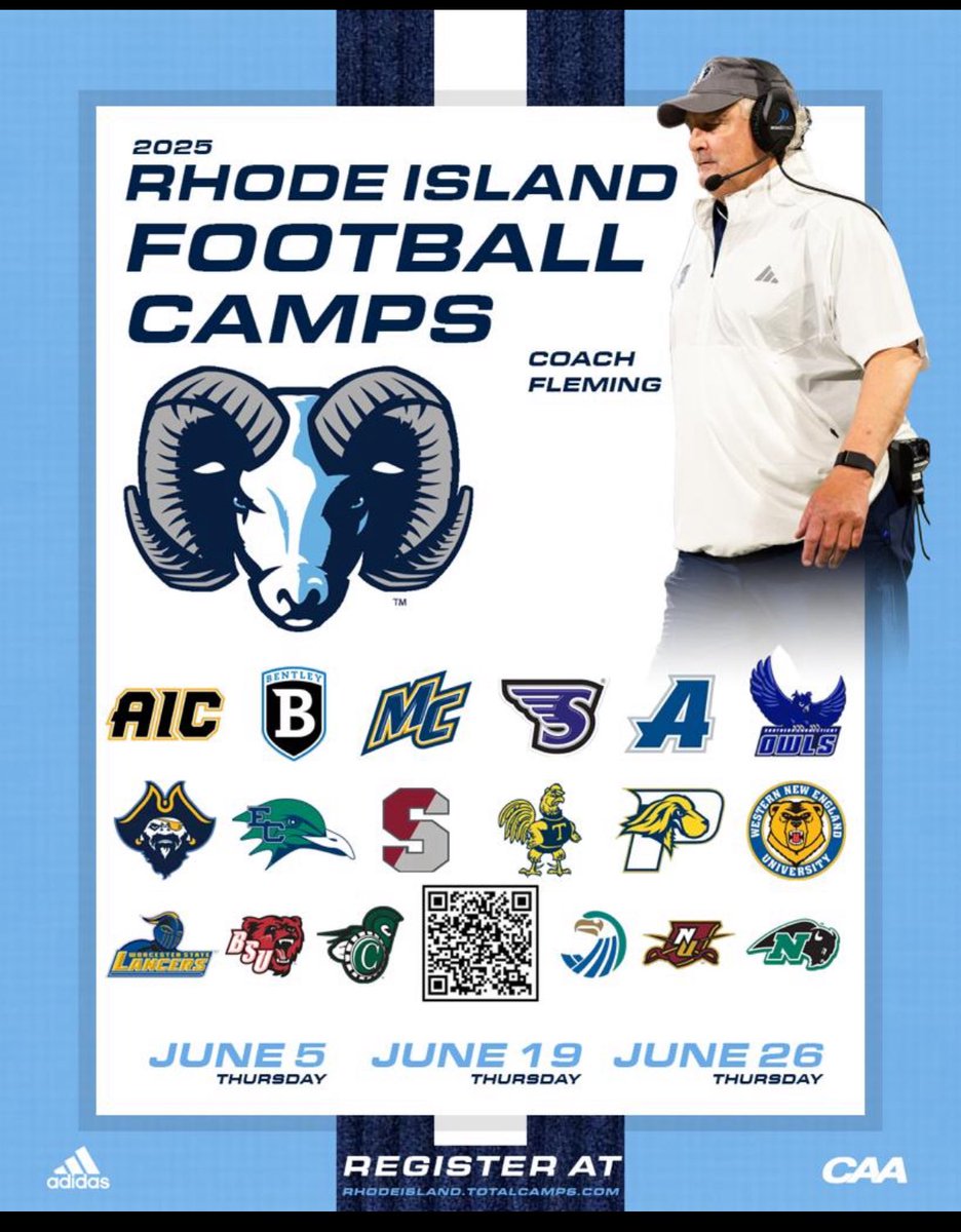 Excited to be at <a href="/RhodyFootball/">Rhody Football</a> this Thursday for camp! <a href="/Coach_Loftus/">Tyler Loftus</a> <a href="/Drake_Jackson52/">Drake Jackson</a> <a href="/coachflem/">Jim Fleming</a> <a href="/LazardMarcell/">Marcell Lazard</a> <a href="/CoachFilsAime/">Coach John Fils-Aime 🇭🇹</a> <a href="/LASpartansFB/">Lawrence Academy Fball</a>