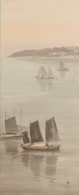 Sailboats on the Inland Sea, by Yoshida Hiroshi, 1930s