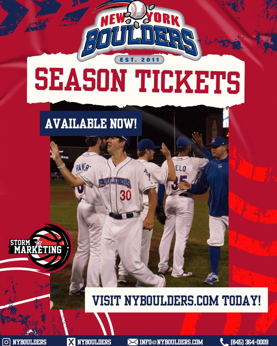StormMarketing4's tweet image. There's no better way to spend a summer day than at a New York Boulder’s game!
Big League Excitement, Hometown Fun
Purchase your tickets today by visiting nyboulders.com
#NewYorkBoulders #Boulders #Baseball #StJohns #RedStorm