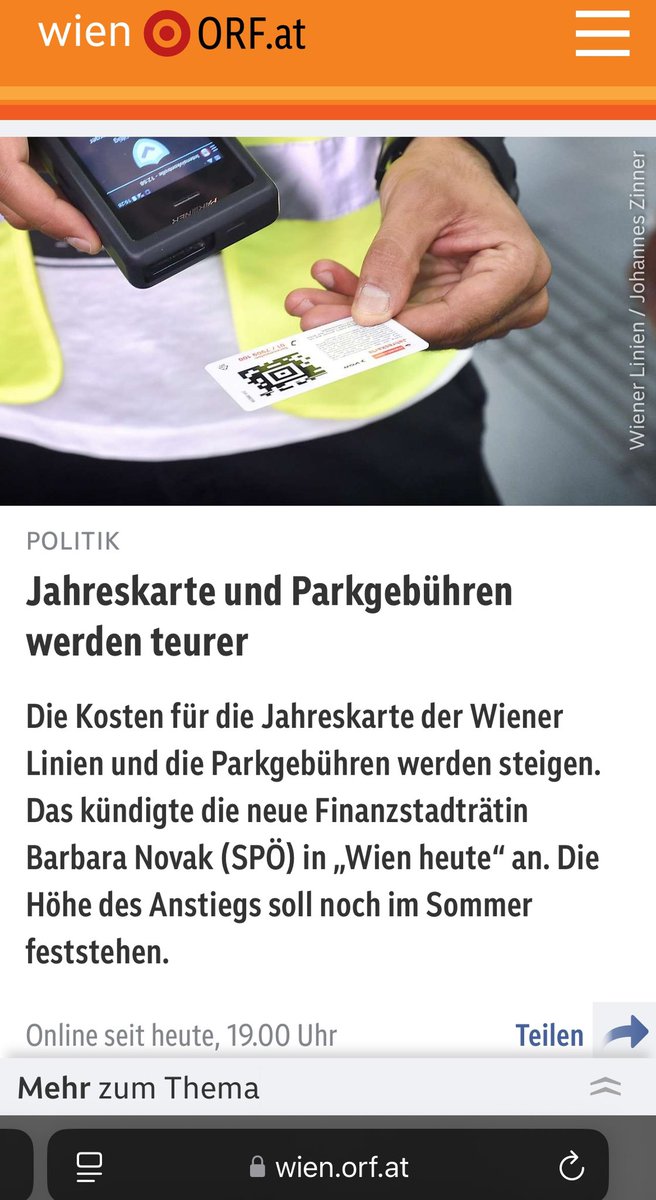 ulrich_leth's tweet photo. Die Halbwertszeit der Versprechen von @BgmLudwig und der @SP_Wien: 4 1/2 Monate. 
(Nicht, dass eine moderate Erhöhung der Ticketpreise - bei gleichzeitiger starker Erhöhung der Preise fürs Parken - nicht sinnvoll wäre … aber wer soll Politikern noch irgendwas glauben?) https://t.co/q98Oau7K6y
