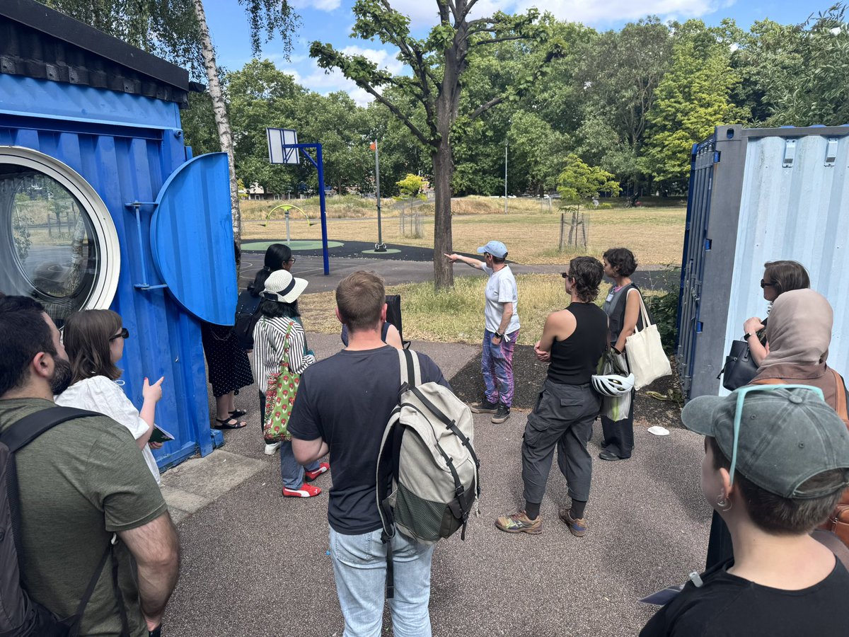 AlastairHackney's tweet image. Today we @QMULGeography worked with @futureofldn to run a field trip and event as part of its Happier London programme — exploring east London projects with a gender inclusive design element, including the amazing Urban Adventure in Mile End #NationalFestivalofFieldwork