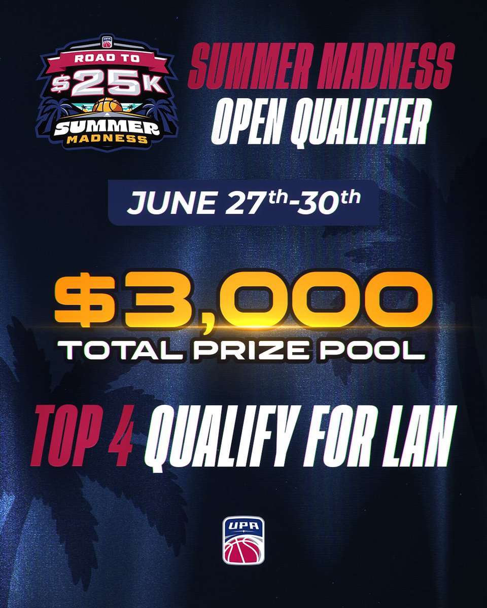 SUMMER MADNESS WEEK 🗣️⛱️

📅 June 27–30 | THIS WEEKEND
💸 $3,000 Prize Pool
🔒 Top 4 Qualify for LAN

Cash &amp; LAN spots up for grabs, don't miss out 😤