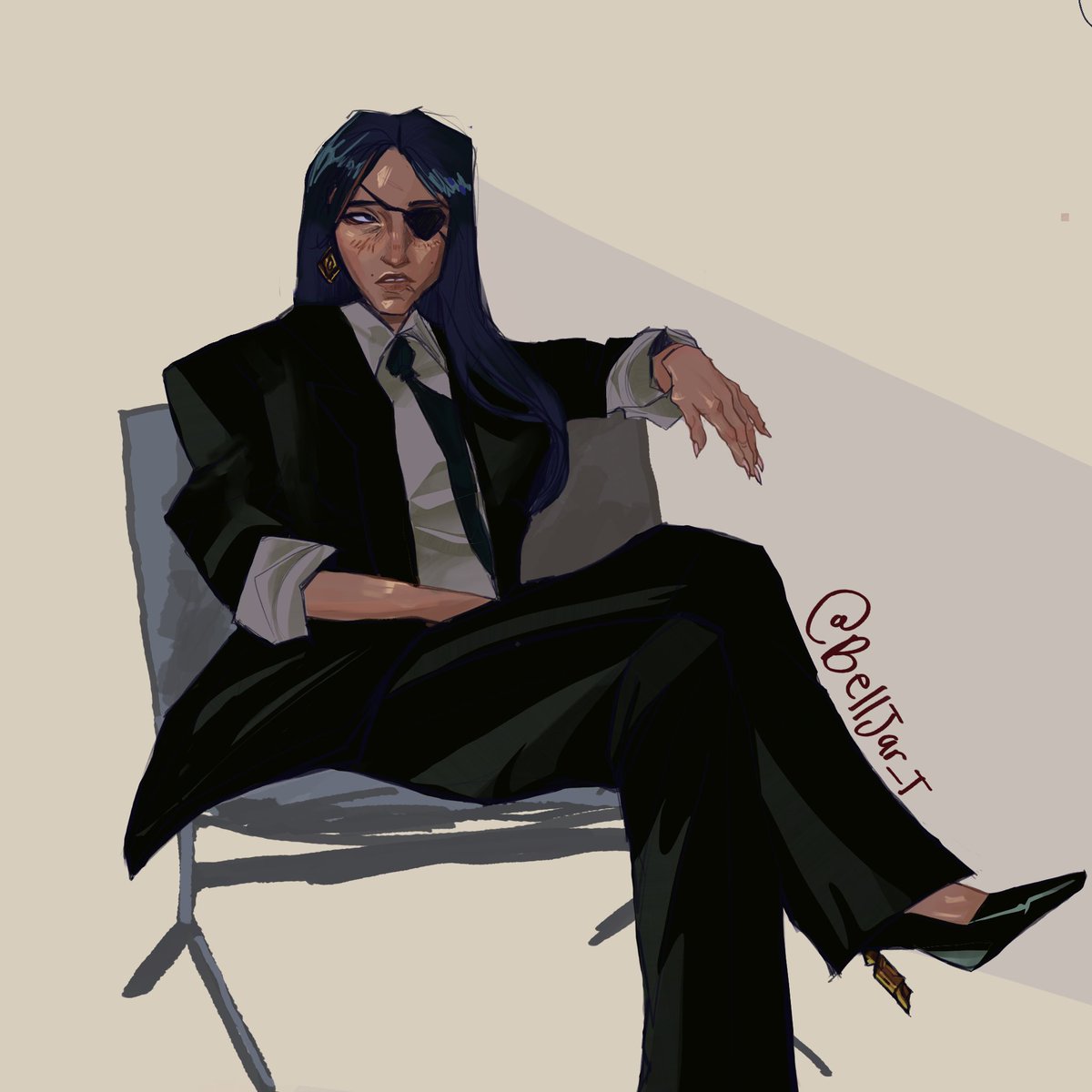 belljar_t's tweet image. handsome cait #arcane #handsomecaitlynweek maybe a lil late tho ><
