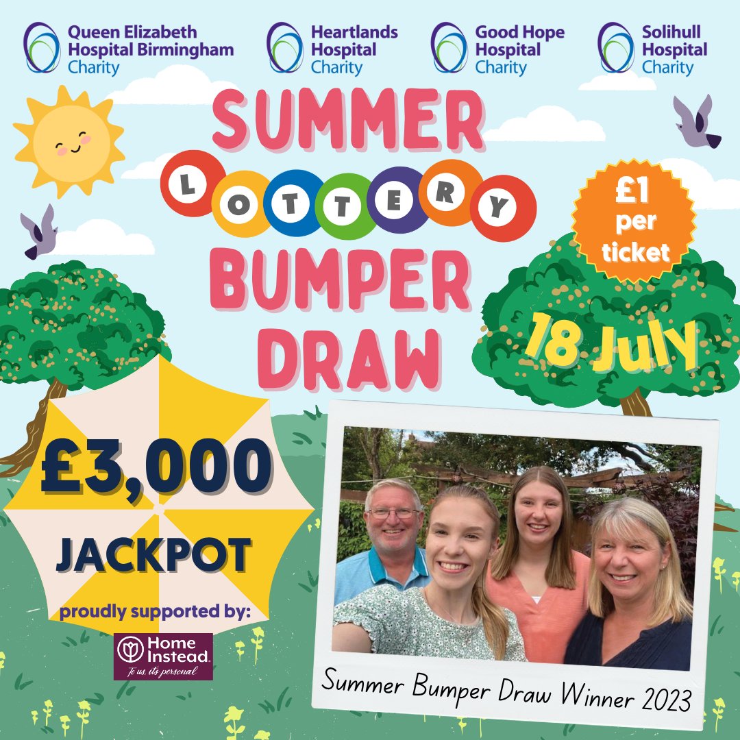 🌞 Fancy winning £3,000 this summer? We’re counting down the weeks until our Summer Lottery Bumper Draw on 18 July and there’s still time to buy your tickets!

🤩 Pauline was the lucky winner of the £3,000 jackpot in our 2023 Summer Lottery Bumper Draw. When she found out she’d