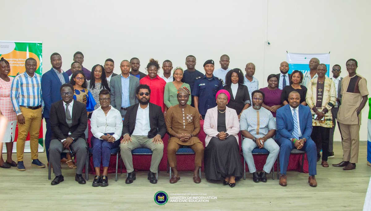 Ministry of Information & Civic Education S/Leone (@moicecomm) on Twitter photo Minister Reaffirms Commitment to Press Freedom and Digital Rights at National Policy Dialogue Organised by Paradigm Initiative and the Media Reform Coordinating Group
Freetown, Sierra Leone – June 24, 2025
Minister of Information and Civic Education, <a href="/Cee_Bah/">Chernor Bah</a>, has reaffirmed Minister Reaffirms Commitment to Press Freedom and Digital Rights at National Policy Dialogue Organised by Paradigm Initiative and the Media Reform Coordinating Group
Freetown, Sierra Leone – June 24, 2025
Minister of Information and Civic Education, <a href="/Cee_Bah/">Chernor Bah</a>, has reaffirmed