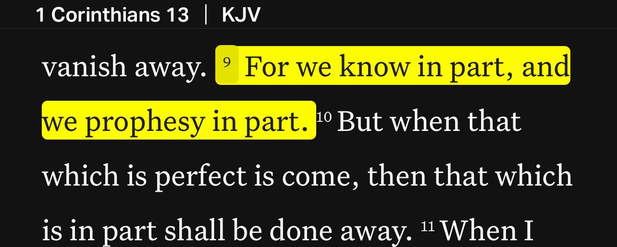 egahi_so's tweet photo. @samjunyarts 1 Corinthians 13:9 KJV https://t.co/Bq1pKWZxQx