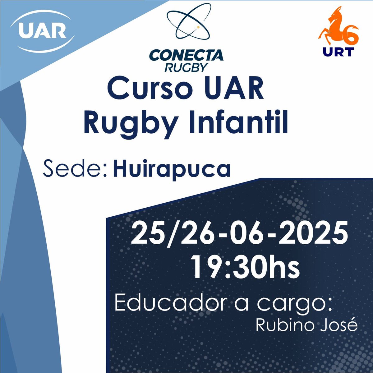 Entre 25 y 26 de junio se realizará en Concepción el Curso UAR infantil a cargo de José Rubino. 
El link para las inscripciones: 👇🏻

forms.gle/kdehZLQUjwWw75…