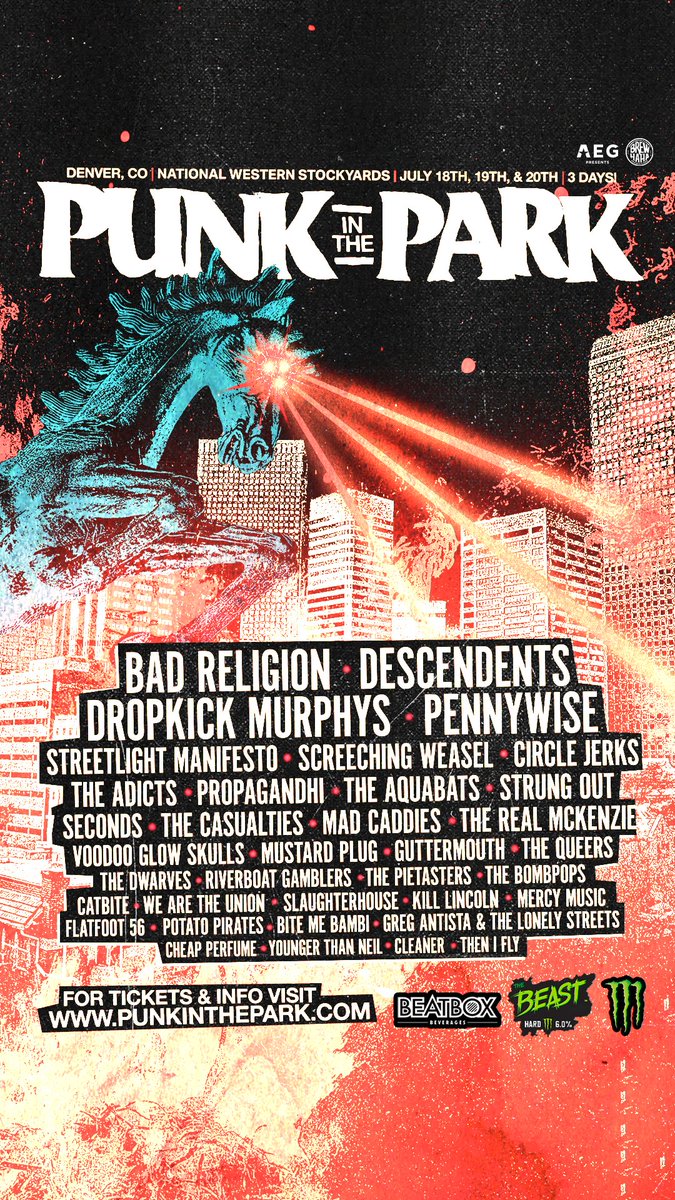 The Pietasters (@pietasters) on Twitter photo Denver!  Hope you're getting ready for Punk in the Park!
Fri, July 18th through Sun, July 20th.  We play on the 18th, but a ton of fantastic bands playing the whole weekend.  Hope to see you there!
#punkinthepark Denver!  Hope you're getting ready for Punk in the Park!
Fri, July 18th through Sun, July 20th.  We play on the 18th, but a ton of fantastic bands playing the whole weekend.  Hope to see you there!
#punkinthepark