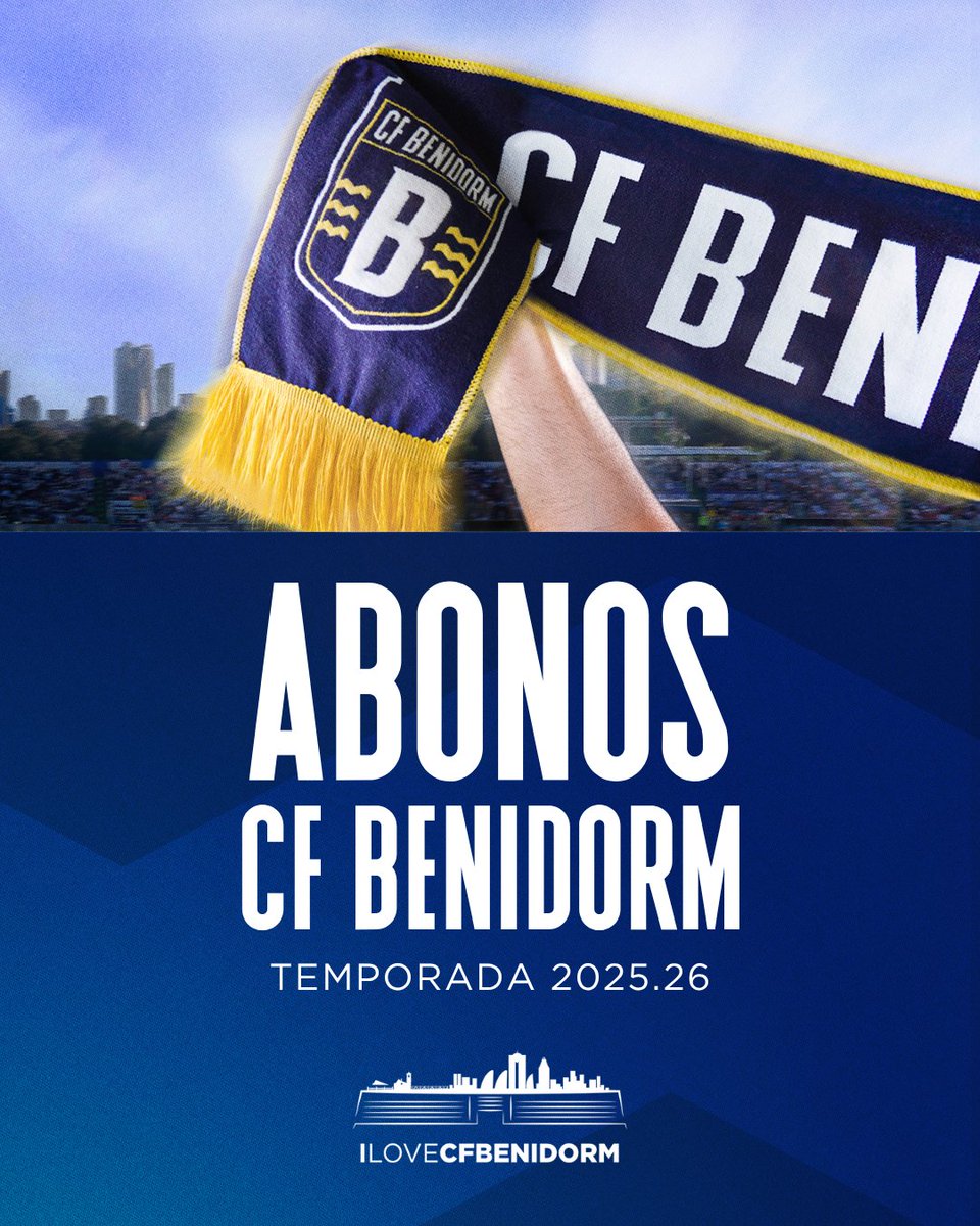 🆕🏟️ CAMPAÑA DE 𝗔𝗕𝗢𝗡𝗢𝗦 2025.26 - Un día diré: 'Yo estaba allí'

📢 Únete al club de fútbol de tu ciudad desde solo 60€ 

✔️-20% hasta 15 de julio
✔️Menores 16 años GRATIS
✔️10% descuento tiendas <a href="/decimasoficial/">Décimas</a> y Polinesia

ℹ️ cfbenidorm.es/uncategorized/…

#ILOVECFBenidorm 💙