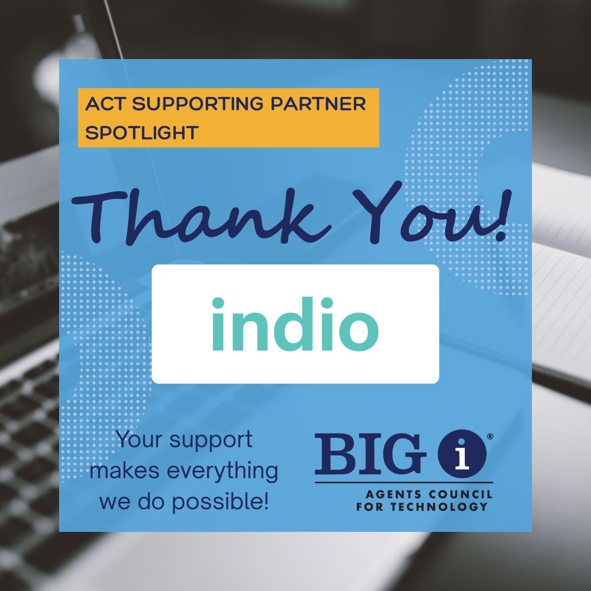 ACT4Agents (@act4agents) on Twitter photo Thanks to partners like <a href="/UseIndio/">Indio Technologies</a>, we provide the tools and insights independent agents need to thrive. Their support makes it all possible!
đź”— Learn more about <a href="/UseIndio/">Indio Technologies</a> here: hubs.la/Q03tlRQM0
đź”— Find out more about ACT: hubs.la/Q03tlJ240 Thanks to partners like <a href="/UseIndio/">Indio Technologies</a>, we provide the tools and insights independent agents need to thrive. Their support makes it all possible!
đź”— Learn more about <a href="/UseIndio/">Indio Technologies</a> here: hubs.la/Q03tlRQM0
đź”— Find out more about ACT: hubs.la/Q03tlJ240