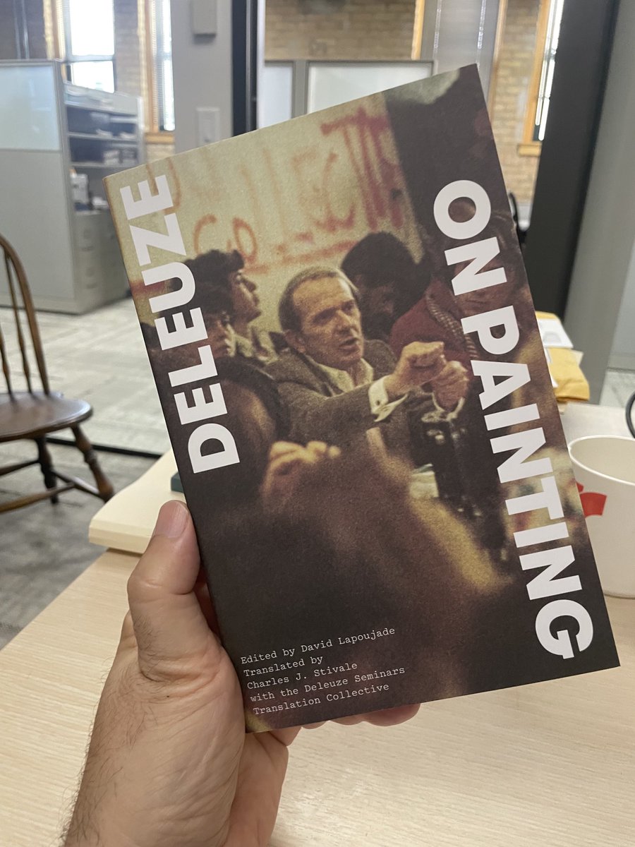 Doug Armato (@noctambulate) on Twitter photo Really excited to see this advance copy of Deleuze’s 1981 seminars ON PAINTING. This is a very different Deleuze — lively, a bit informal, but no less challenging or perceptive. Now out from <a href="/UMinnPress/">U of MN Press</a> and shipping to bookstores and libraries this week. Really excited to see this advance copy of Deleuze’s 1981 seminars ON PAINTING. This is a very different Deleuze — lively, a bit informal, but no less challenging or perceptive. Now out from <a href="/UMinnPress/">U of MN Press</a> and shipping to bookstores and libraries this week.