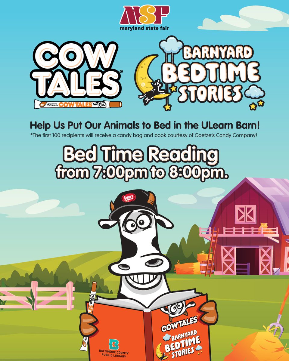 Maryland State Fair (@mdstatefair) on Twitter photo Barnyard Bedtime Stories is back at the Maryland State Fair this year! 🐮🐷💤
#marylandstatefair #barnyardbedtimestories Barnyard Bedtime Stories is back at the Maryland State Fair this year! 🐮🐷💤
#marylandstatefair #barnyardbedtimestories