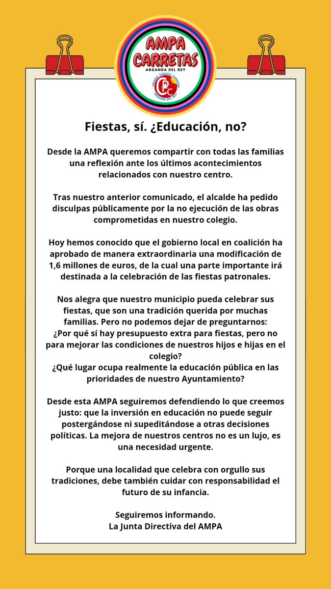 La falta de mantenimiento en los centros tb es una forma de maltrato hacia la escuela pública.