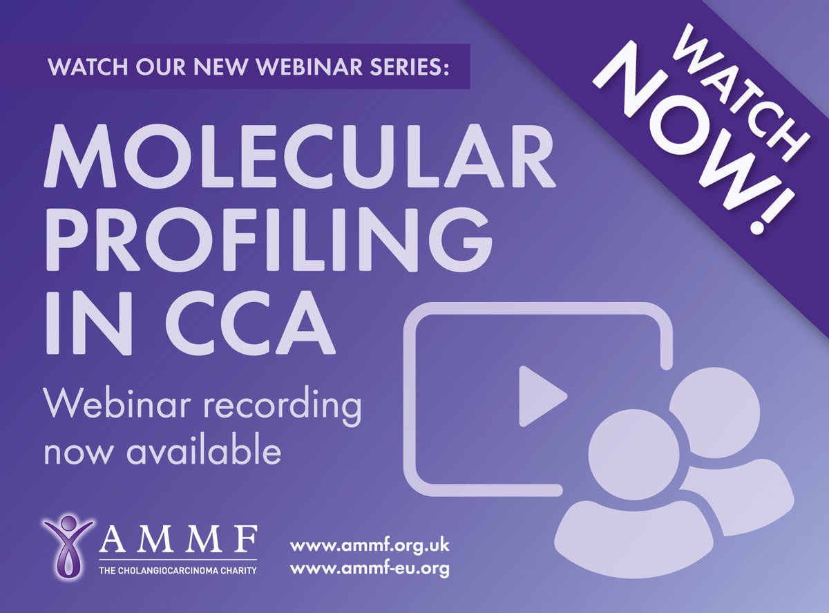 Thank you to all that attended #AMMF’s live webinar on molecular profiling. We hope you found it both informative and engaging.

We are delighted to announce the webinar is now available on our website!
Click here to watch it  ammf.org.uk/patient-webina…
#LiverTwitter #BileDuctCancer