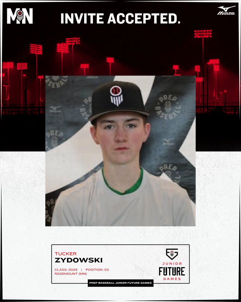 Prep Baseball Minnesota (@prepbaseballmn) on Twitter photo ๐๐๐๐๐๐๐ ๐๐ ๐๐๐ ๐๐๐๐๐ ๐
Rosemount's Tucker Zydowski will be at <a href="/LakePointSports/">LakePoint Sports</a> representing #TeamMinnesota at the #PBJFG25.
Who's Next?!
๐ค loom.ly/7AGm7QE
@PrepBaseball | @TobyAnderson48 ๐๐๐๐๐๐๐ ๐๐ ๐๐๐ ๐๐๐๐๐ ๐
Rosemount's Tucker Zydowski will be at <a href="/LakePointSports/">LakePoint Sports</a> representing #TeamMinnesota at the #PBJFG25.
Who's Next?!
๐ค loom.ly/7AGm7QE
@PrepBaseball | @TobyAnderson48
