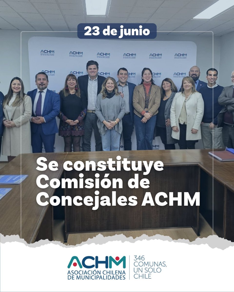 🔵 Se constituye la Comisión Nacional de Concejales de la ACHM.

Con representantes de los nueve partidos con presencia municipal, se definió una agenda centrada en propuestas legislativas, el Congreso Nacional de Concejales y desafíos comunes de los concejos.