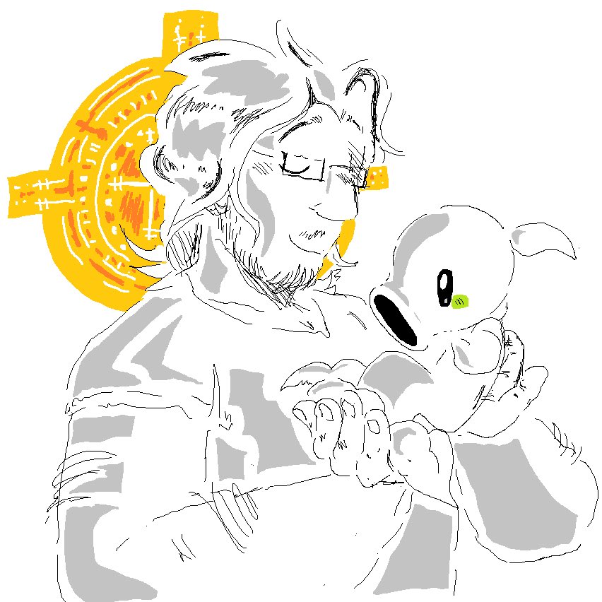 got high the other day and drew markiplier as jesus holding a peashooter in mspaint