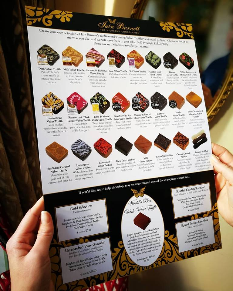 Did you know that you can customise your ideal chocolate selection to enjoy in the Chocolate Lounge? (Or customise a box and have it delivered right to your door).

What would you choose?

highlandchocolatier.com/collections/bu…

#HIghlandChocolatier #VisitScotland