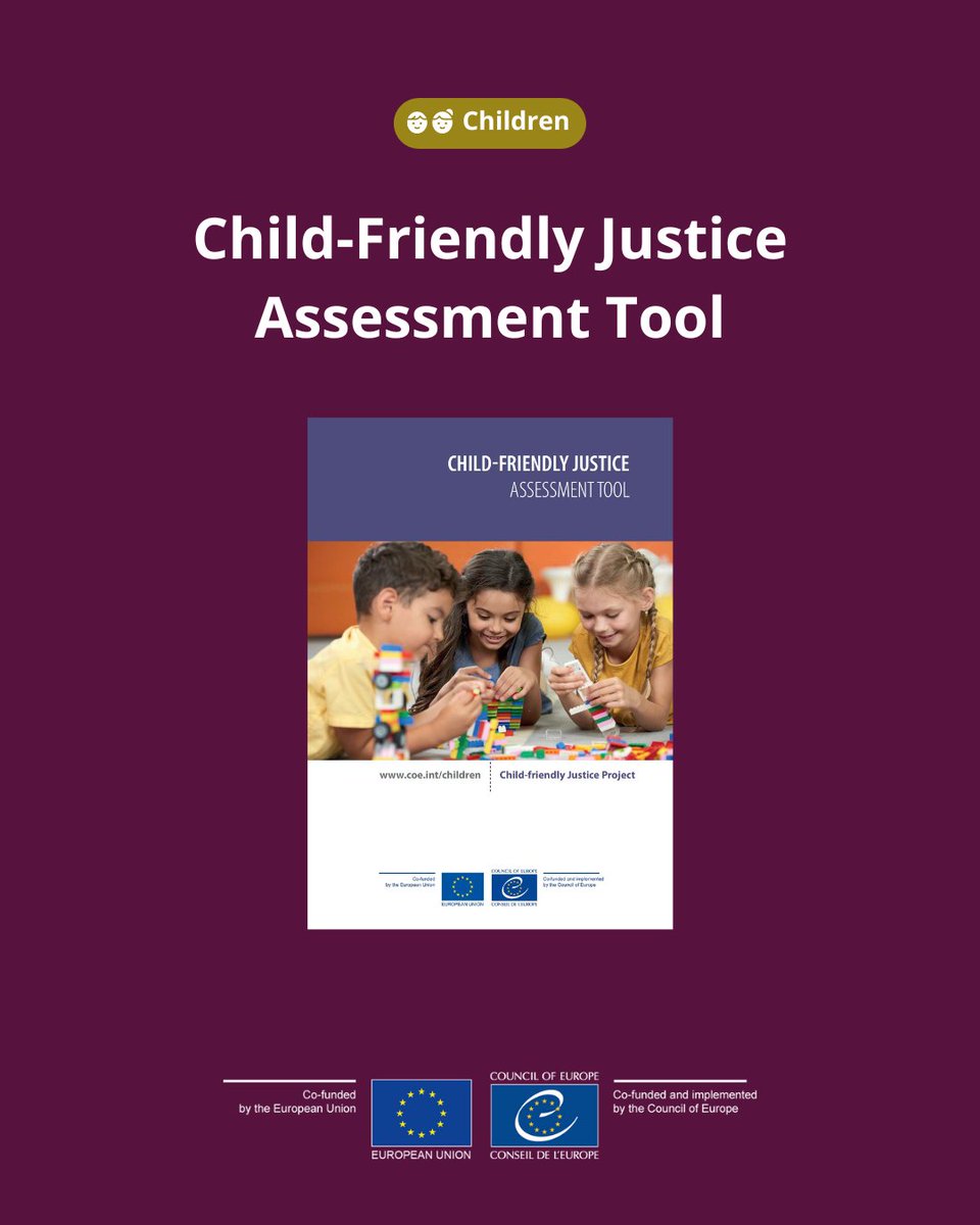 CoE Children (@coe_children) on Twitter photo 🆕 #ChildFriendlyJustice Assessment Tool unveiled in Brussels! Developed as part of <a href="/coe/">Council of Europe</a>-#EU joint project, this practical tool helps countries evaluate & strengthen ⚖️ systems that uphold #ChildRights at every step.
Official launch coming in late 2025.
➡️go.coe.int/7GLGo 🆕 #ChildFriendlyJustice Assessment Tool unveiled in Brussels! Developed as part of <a href="/coe/">Council of Europe</a>-#EU joint project, this practical tool helps countries evaluate & strengthen ⚖️ systems that uphold #ChildRights at every step.
Official launch coming in late 2025.
➡️go.coe.int/7GLGo
