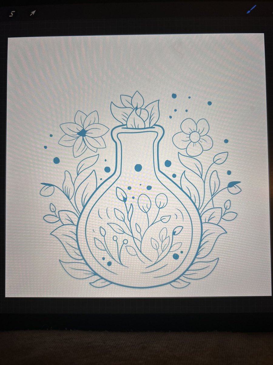 GoblinRiika's tweet photo. Even more testing today and I feel like dog water but here have a pretty potion bottle? 😪 #chroniccondition #MentalHealthMatters #DigitalArtist #tiredgirls https://t.co/ymmbgHfFW3