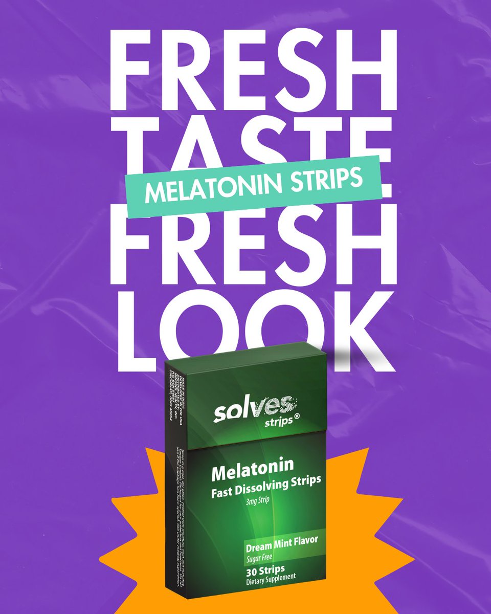 SolvesStrips's tweet image. We are excited to finally share our new and improved #melatonin strips! Each dissolvable strip delivers 3mg of melatonin in a smooth Dream Mint flavor—designed to support your body&apos;s natural sleep rhythm.

solvesstrips.com/products/melat…