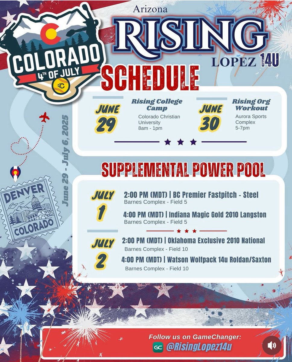 5️⃣ days until Colorado 🥎⛰️💥