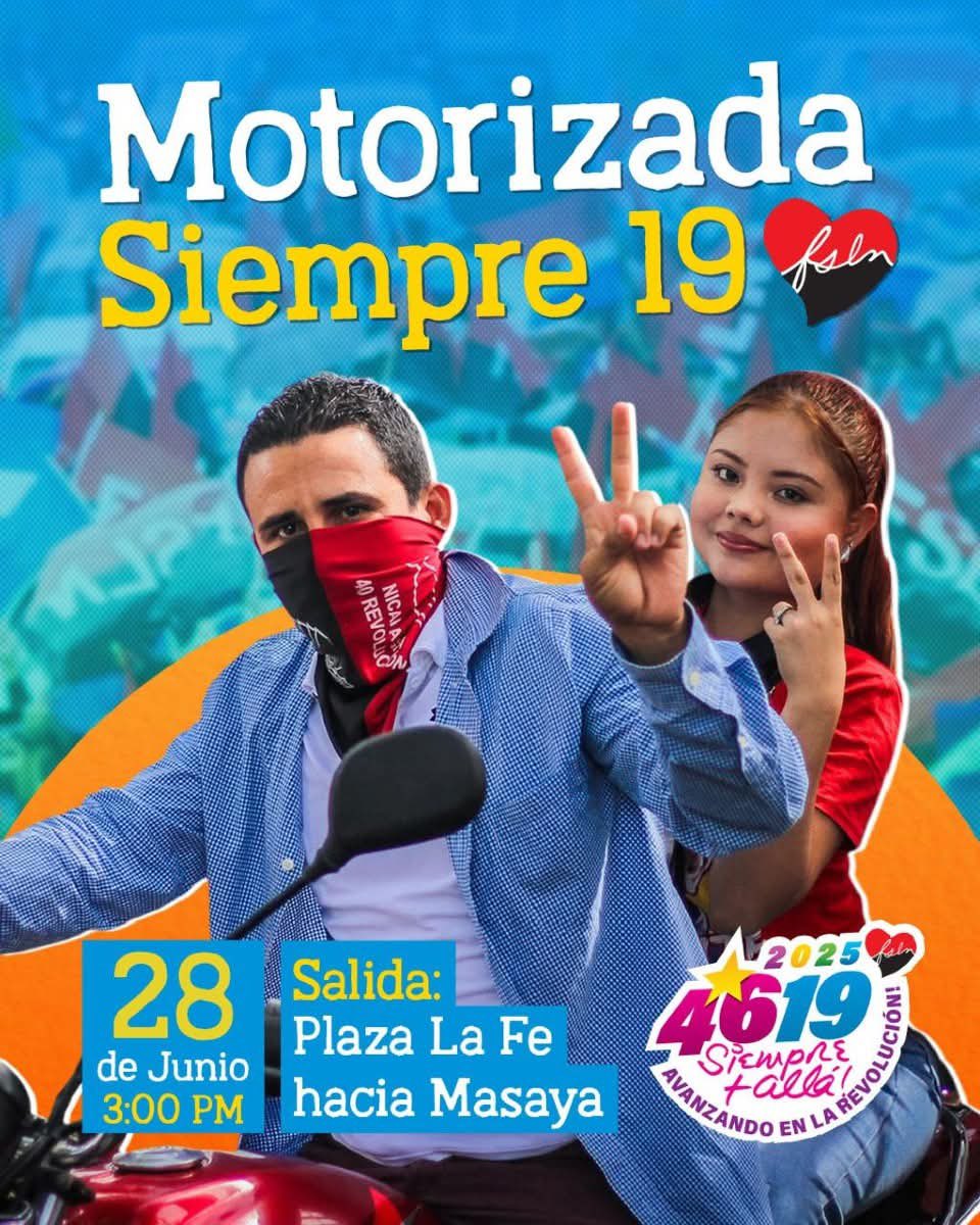 #Nicaragua #24Junio 

Nos preparamos Tod@s a participar este sábado en las Motorizadas Siempre 19 🔴⚫️✌️