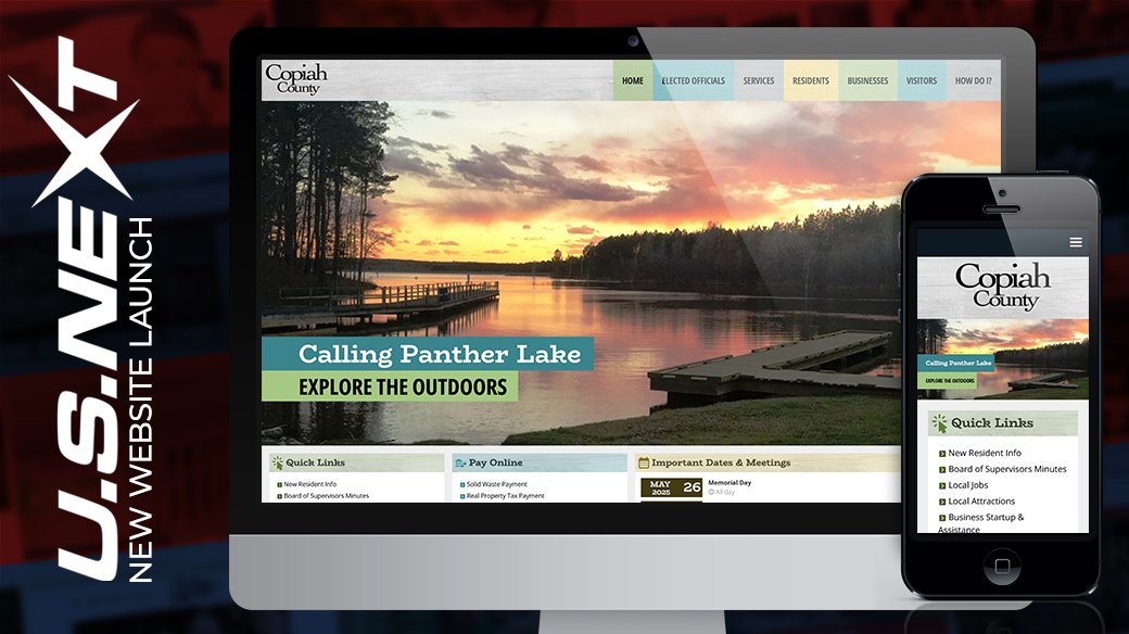 usnx's tweet photo. Copiah County is our latest governmental website launch. The completely new design is mobile friendly and includes a site editor to allow county staff to keep citizens informed. https://t.co/6412PS9ECD https://t.co/76IvGkmoUS