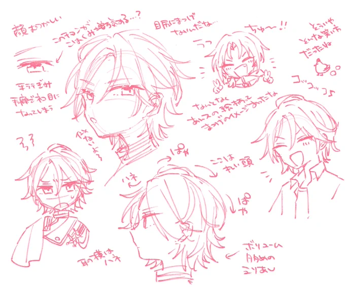 これ一年前に再開した時初めて?描いたこはくちゃんなんだけど、やっぱり手癖に染まる前が一番雰囲気似てるんだよね。なんでかってちゃんと資料見てるから 