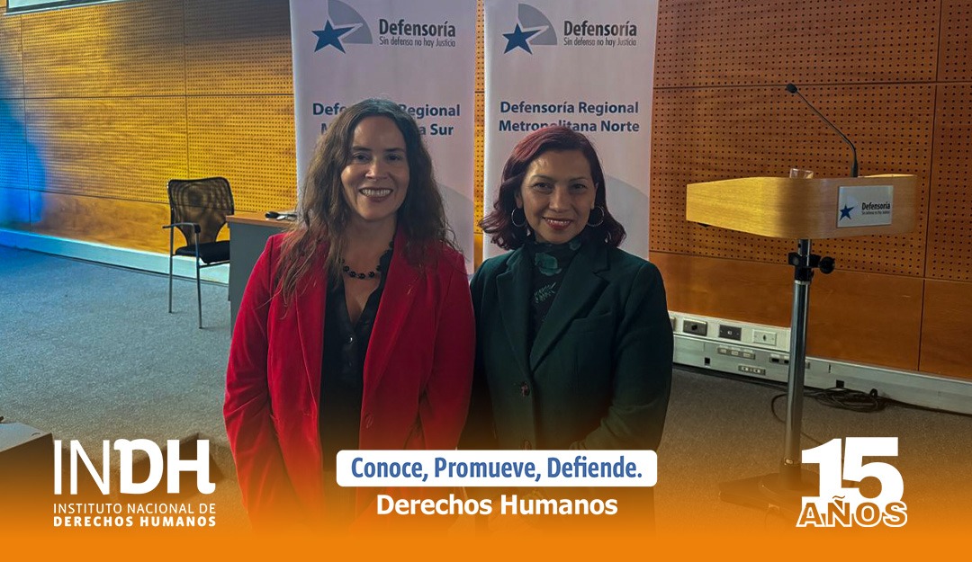 Jefa de #INDHRM📍, Beatriz Contreras, asistió al seminario organizado por las Defensorías Penales de la Región Metropolitana sobre los 20 años de la reforma procesal penal en la Región Metropolitana. En la imagen aparece acompañada por la defensora regional metropolitana norte