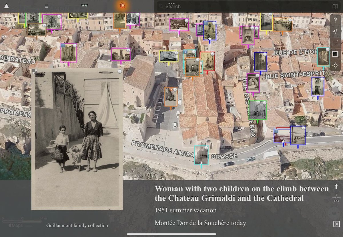 ABackInTime's tweet photo. New photo card + 🕝
Woman with two children on the climb between the Chateau Grimaldi and the Cathedral
1951 summer vacation
Montée Dor de la Souchère today

#AppStore #Antibes back in time
568 photos, 521 🕝, 177 ℹ️
https://t.co/eDVG3qakc9 https://t.co/YD1uZ949JG
