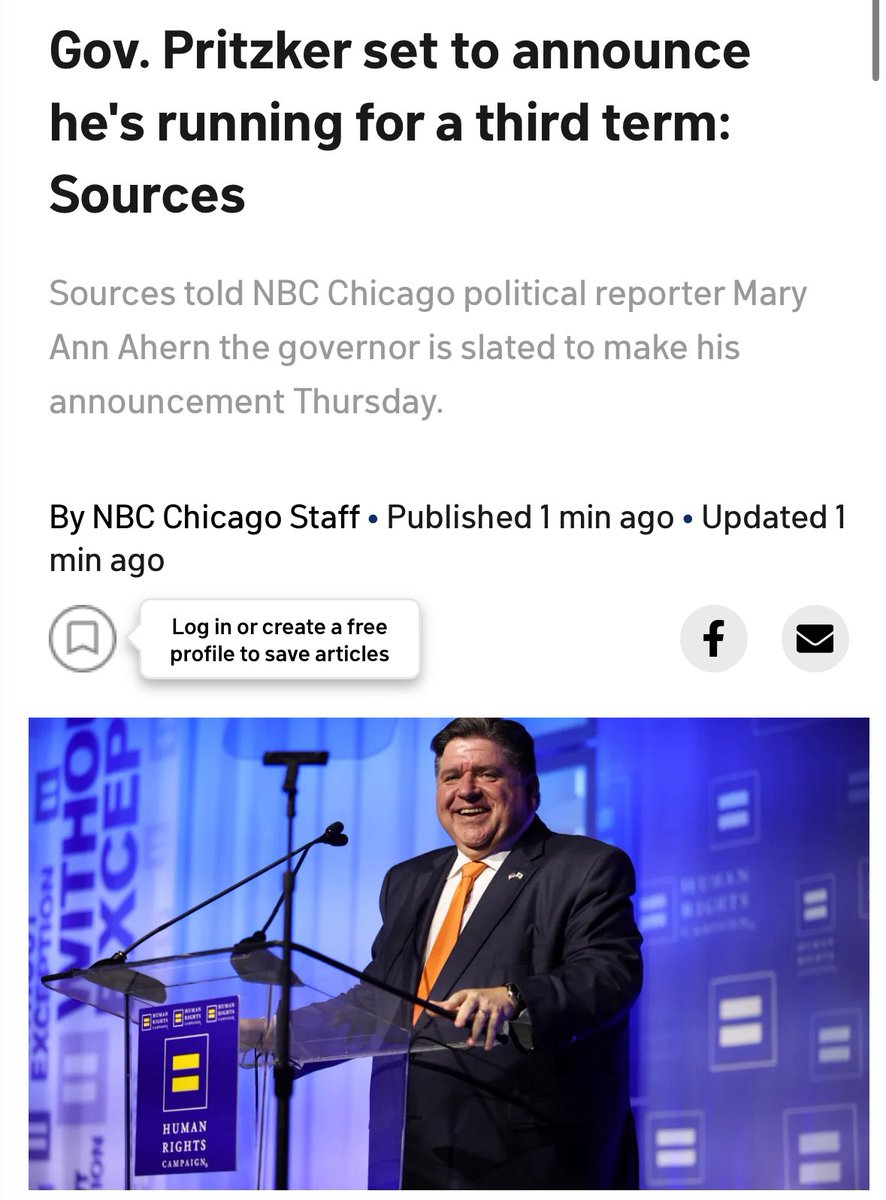 🚨BREAKING: <a href="/GovPritzker/">Governor JB Pritzker</a>’s running for a third term.
Because two terms of crippling tax hikes, business flight, and record outmigration just wasn’t enough.

He’s not done “finishing the job”… of ruining Illinois.
Third time’s the harm.

#Pritzker #Illinois #ThirdTermThreat