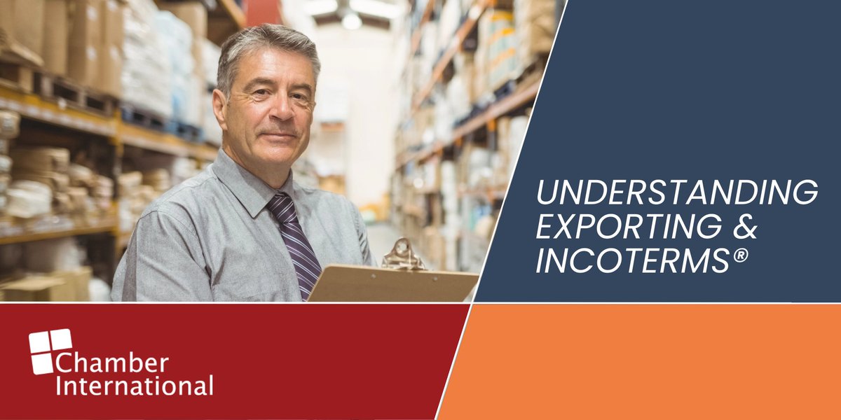 Are shipping costs, delivery risks, and contract clarity holding you back?

Learn how to structure #export deals confidently, attract global customers, and streamline your processes.

🗓️26 June, 9:30am  
📍Live online via Zoom  

BOOK NOW 
bit.ly/37PugWH 

#ChamberInt