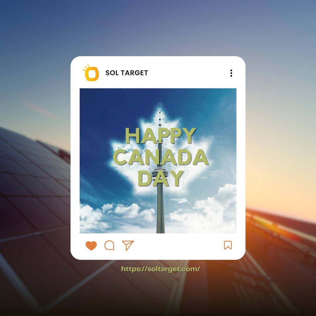 sol_target's tweet photo. Happy Canada Day! 🇨🇦
Let’s celebrate our nation’s potential to lead in solar innovation.
Together, we can build a brighter, cleaner future—powered by the sun. ☀️
#SolTarget #SolarCanada #CleanEnergy #CarbonNeutral2050 #GreenFuture https://t.co/qhU7QzF3VQ