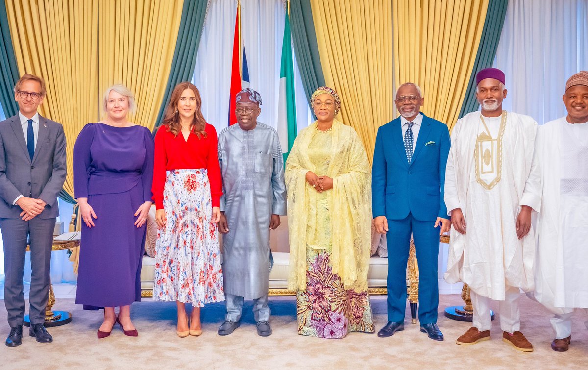 DOlusegun's tweet image. President Tinubu receives in audience Her Majesty Mary Elizabeth, Queen of Denmark , in the State House today.