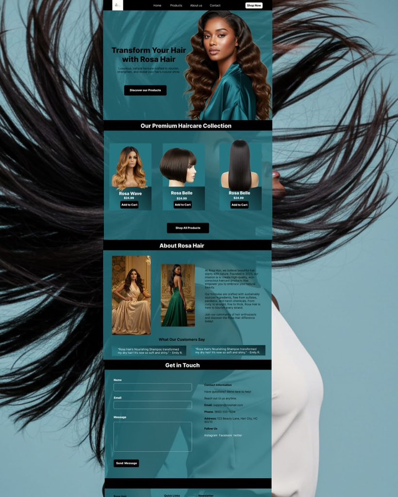 your_tecksis's tweet image. Day 18/30 – Hair Brand Landing Page
Where beauty meets elegance -shop effortlessly.
…
#dailyuidesign #uidesignchallenge #hairbrand #ecommerceui #beautytech #landingpagedesign #productdesign #uxuidesign #webdesign #uxui #designinspiration