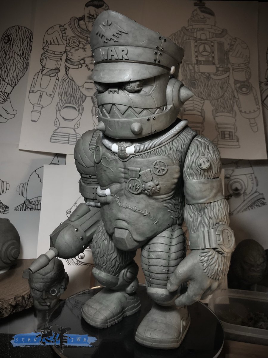 Seanjob_X's tweet photo. THE IRON CLAW - SUPREME LEADER GORDO
Robot head (additional head sculpt)⋯⋯ Completed

#sotakutoys #brackmetal #brackmetaltoys #sofubi #softvinyltoy #sofvitokyo #ソフビ #arttoy #designertoy #vinyltoys  #Sculpture #prototype  #Artist #SeanJob #喪作 #原型師 #搪膠 https://t.co/PA5wJEmawd