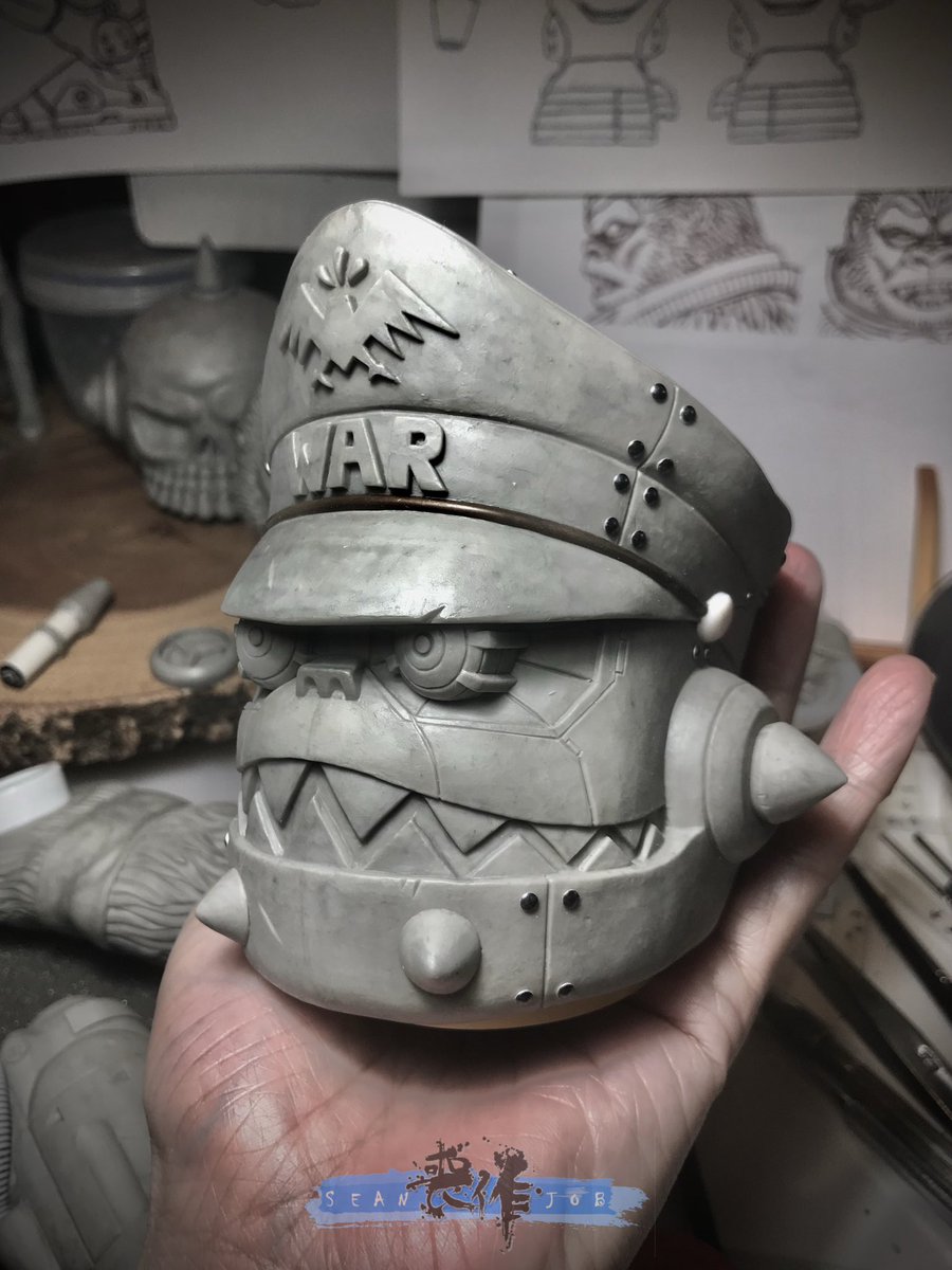 Seanjob_X's tweet photo. THE IRON CLAW - SUPREME LEADER GORDO
Robot head (additional head sculpt)⋯⋯ Completed

#sotakutoys #brackmetal #brackmetaltoys #sofubi #softvinyltoy #sofvitokyo #ソフビ #arttoy #designertoy #vinyltoys  #Sculpture #prototype  #Artist #SeanJob #喪作 #原型師 #搪膠 https://t.co/PA5wJEmawd
