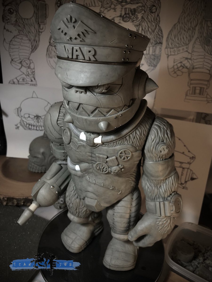 Seanjob_X's tweet photo. THE IRON CLAW - SUPREME LEADER GORDO
Robot head (additional head sculpt)⋯⋯ Completed

#sotakutoys #brackmetal #brackmetaltoys #sofubi #softvinyltoy #sofvitokyo #ソフビ #arttoy #designertoy #vinyltoys  #Sculpture #prototype  #Artist #SeanJob #喪作 #原型師 #搪膠 https://t.co/yJlYAX8bwP