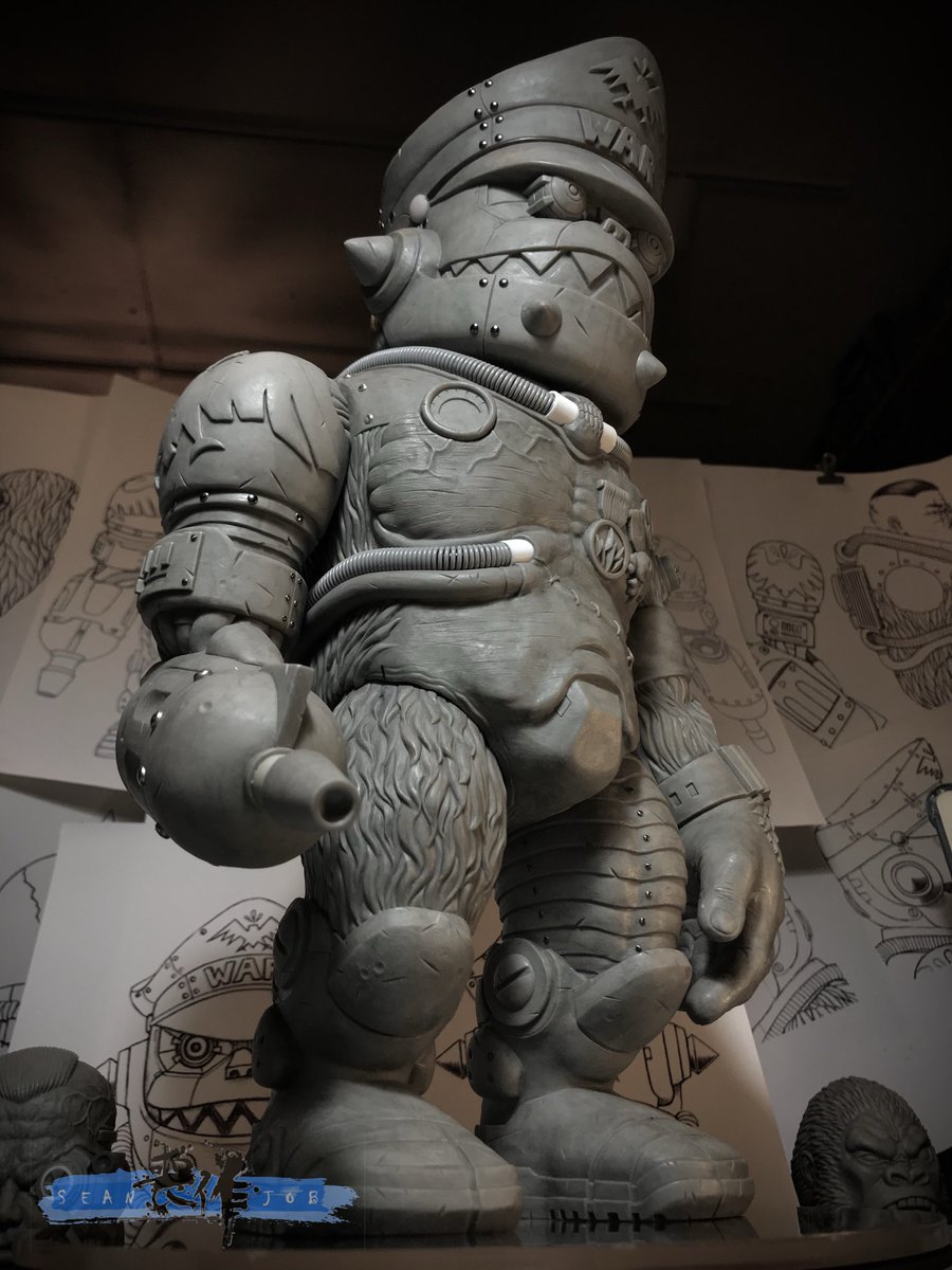 Seanjob_X's tweet photo. THE IRON CLAW - SUPREME LEADER GORDO
Robot head (additional head sculpt)⋯⋯ Completed

#sotakutoys #brackmetal #brackmetaltoys #sofubi #softvinyltoy #sofvitokyo #ソフビ #arttoy #designertoy #vinyltoys  #Sculpture #prototype  #Artist #SeanJob #喪作 #原型師 #搪膠 https://t.co/yJlYAX8bwP