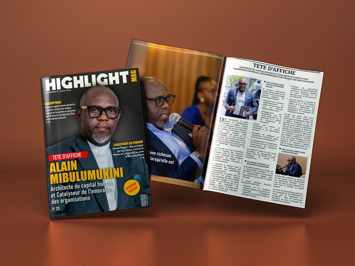 McLoocha_Design's tweet photo. Premier numéro. Première voix. Premier impact.

@almibul figure majeure du capital humain en RDC, ouvre #HighlightMag

Une revue. Une vision. Une nouvelle ère. La première d'une longue série des projets par @McLoocha_Design

@MiandaMH @silasmakangu @Bibimusafi @The_positiveman https://t.co/ksDRupVNd8