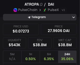 Those stuuuupid coins on PulseChain $pDAI $PWBTC $ATROPA