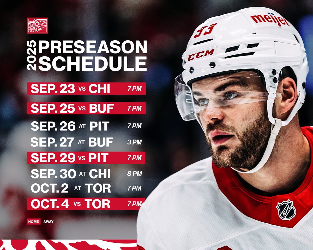 DetroitRedWings's tweet image. Preseason!

📰 » bit.ly/2526pre_