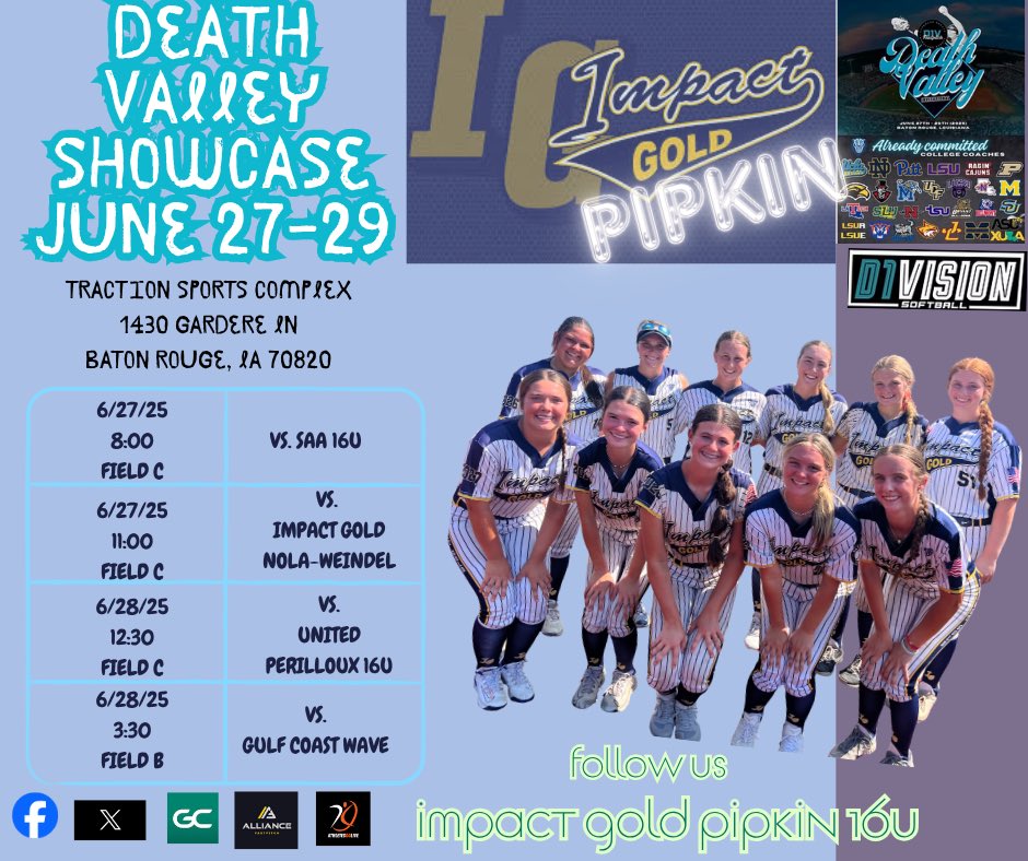 Baton Rouge this weekend! Coaches come check out this talented bunch!!